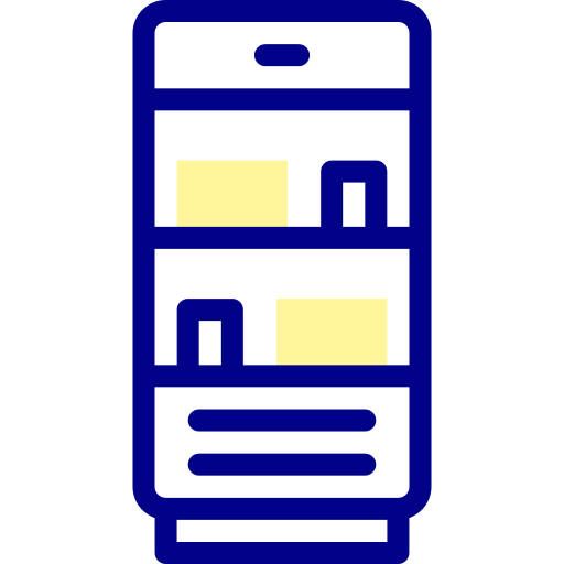 냉장고 Detailed Mixed Lineal color icon