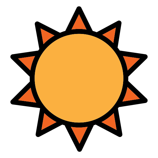 Солнце Generic Outline Color иконка