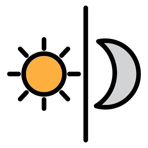 昼と夜 Generic Outline Color icon