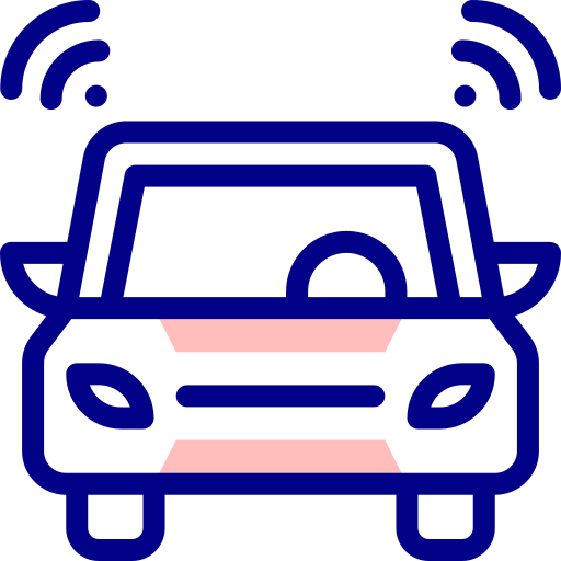 Умный автомобиль Detailed Mixed Lineal color иконка