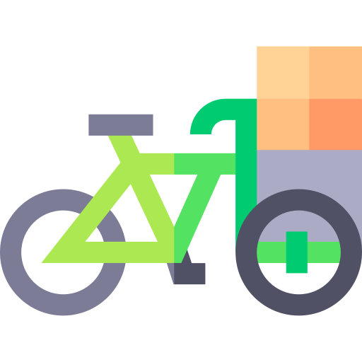 Велосипед для доставки Basic Straight Flat иконка