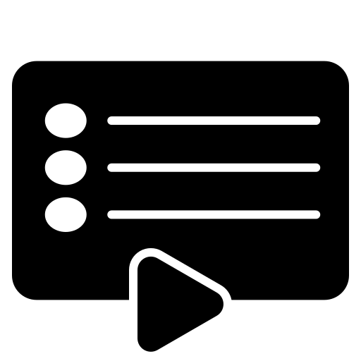 elenco di riproduzione Generic Glyph icona