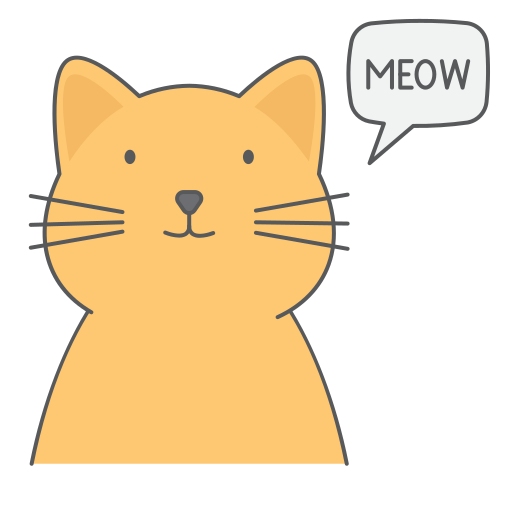 Meow Generic Thin Outline Color icon