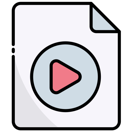archivo de vídeo Generic Outline Color icono