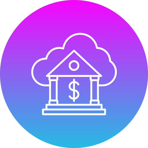services bancaires en nuage Generic Flat Gradient Icône
