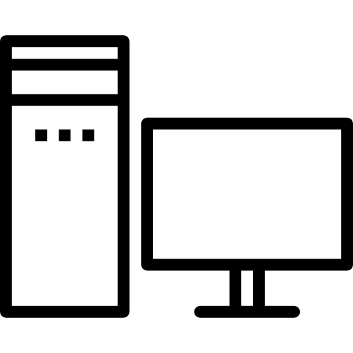 computadora srip Lineal icono