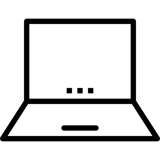 ordenador portátil srip Lineal icono