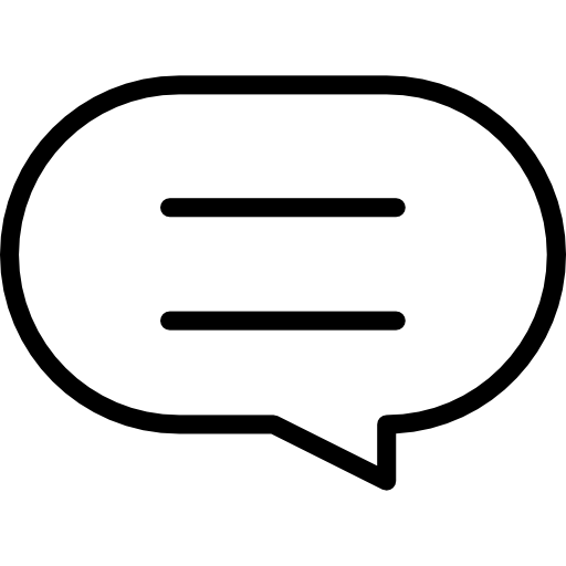 burbuja de diálogo srip Lineal icono