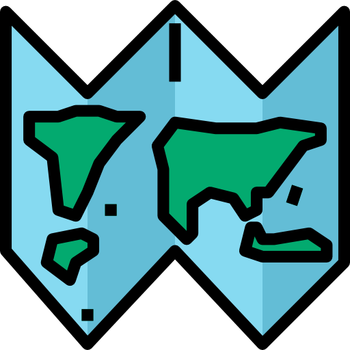 mapa turkkub Lineal Color icono