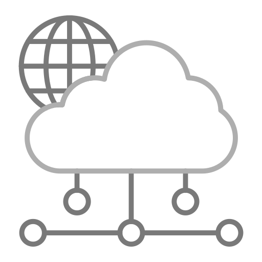 cloud netwerk Generic Grey icoon