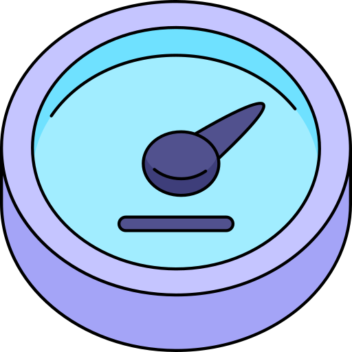 Speedometer Generic Thin Outline Color icon