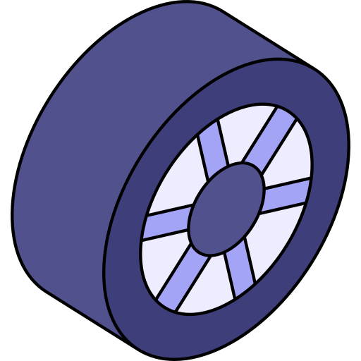 rueda Generic Thin Outline Color icono