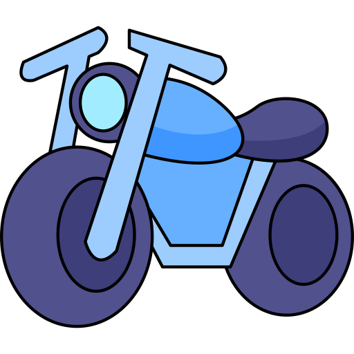 motocicleta Generic Thin Outline Color icono