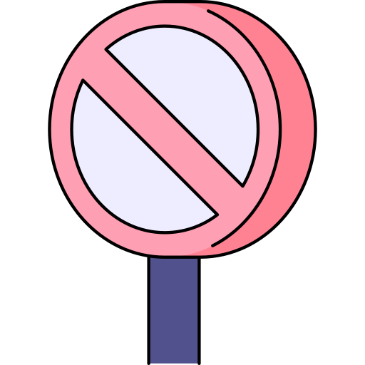 금지 Generic Thin Outline Color icon