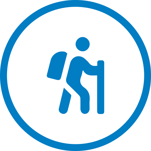 ハイキング Generic Blue icon