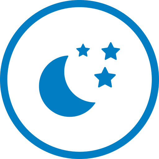 księżyc i gwiazdy Generic Blue ikona