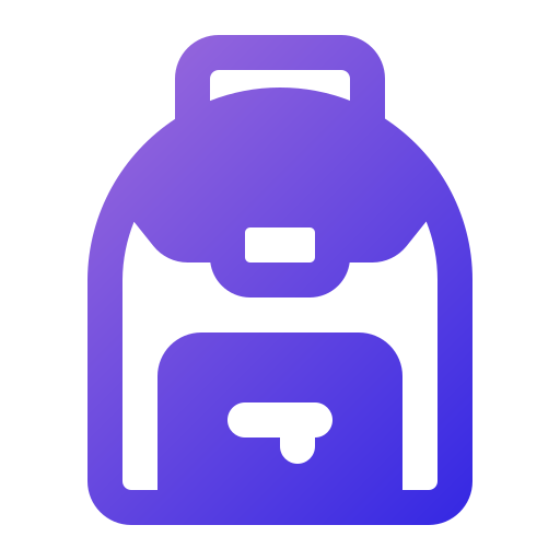 torba szkolna Generic Flat Gradient ikona