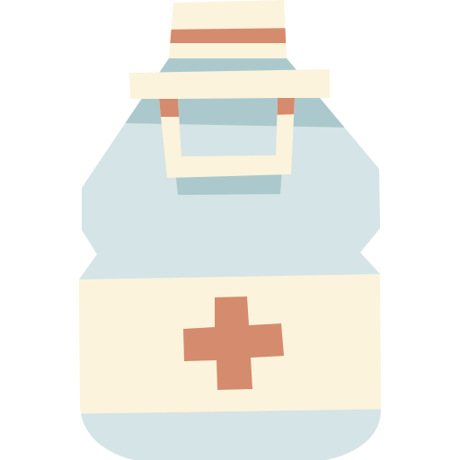 botella de agua Cartoon Flat icono