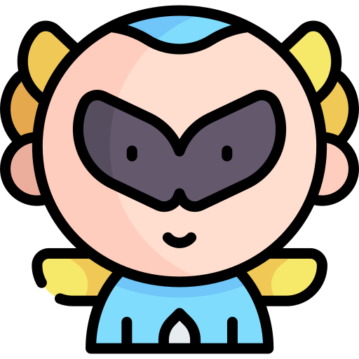 superbohater Kawaii Lineal color ikona
