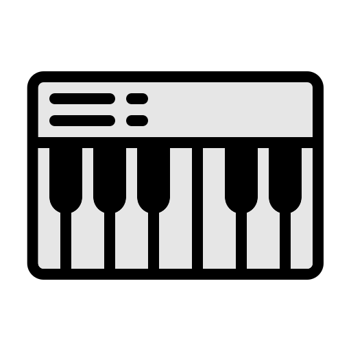 Piano keyboard Generic Grey icon