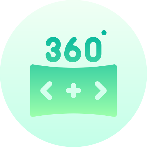 360 gradi Basic Gradient Circular icona