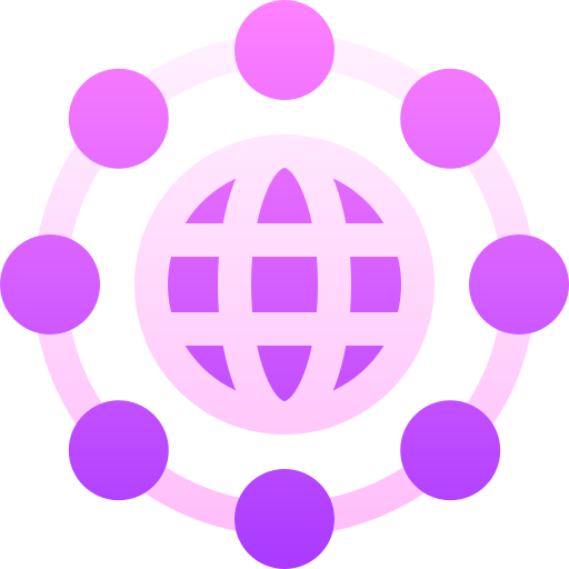 Global network Basic Gradient Gradient icon