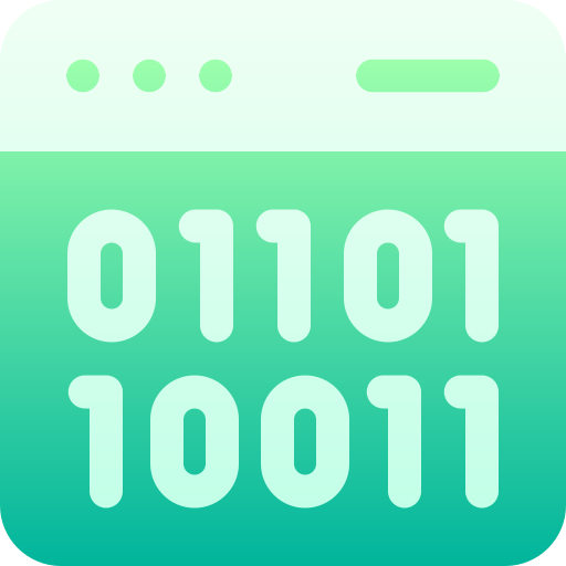 código binário Basic Gradient Gradient Ícone