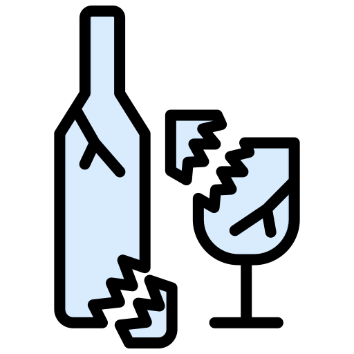 Broken bottle Generic Outline Color icon