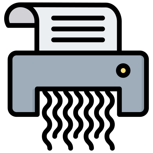 trituradora de papel Generic Outline Color icono