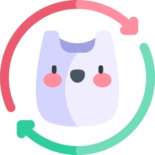 reutilizable Kawaii Flat icono