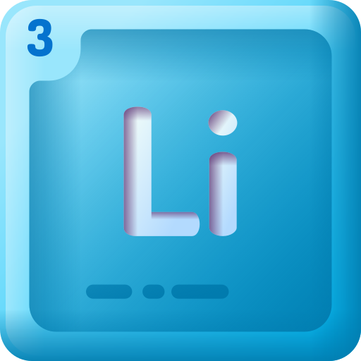 litio 3D Color icono