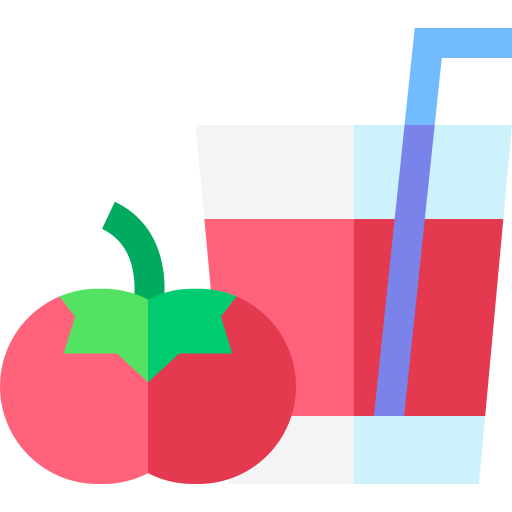 Tomato juice Basic Straight Flat icon