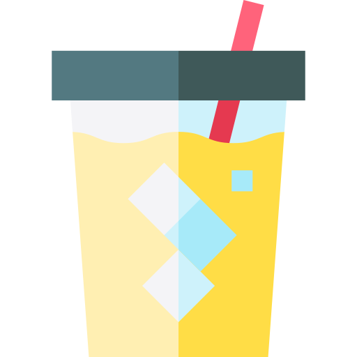 Iced coffee Basic Straight Flat icon