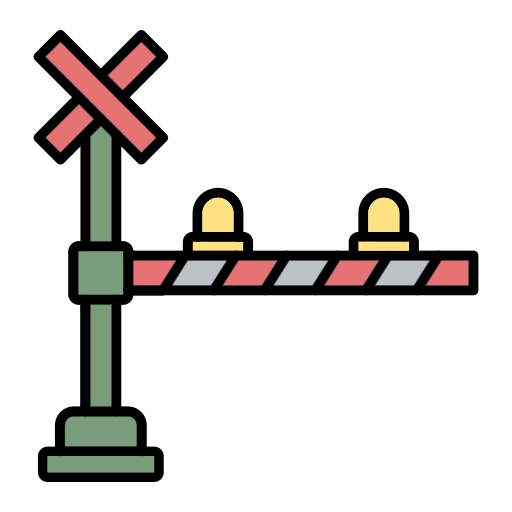 Railroad crossing Generic Outline Color icon