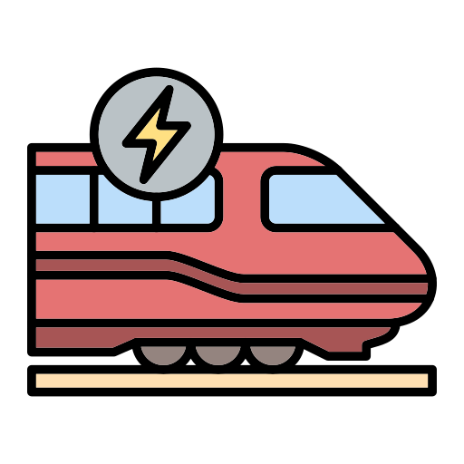 train électrique Generic Outline Color Icône