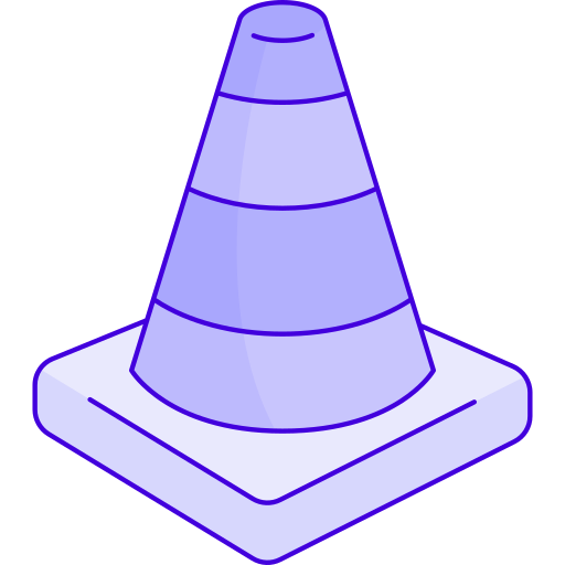 Traffic cone Generic Blue icon