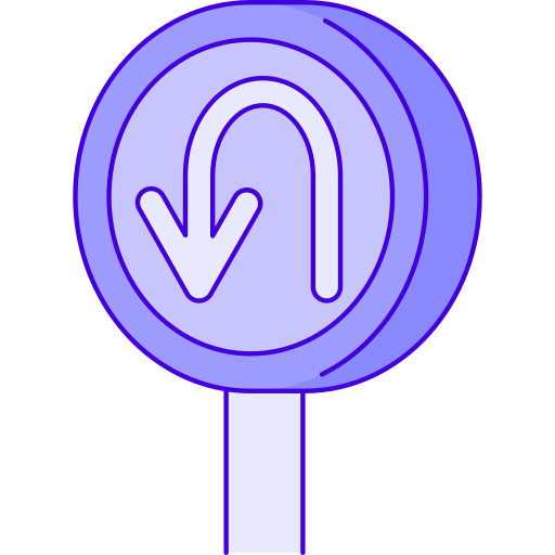 u-bocht Generic Blue icoon