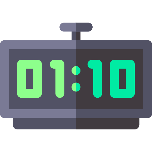 Desk clock Basic Rounded Flat icon