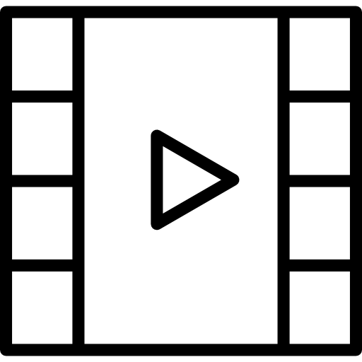 reproductor de video srip Lineal icono