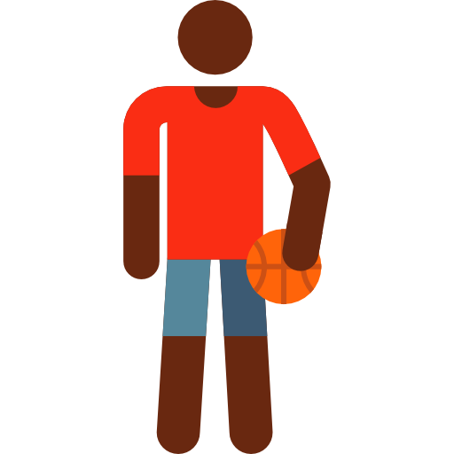 basketballer Pictograms Colour icoon