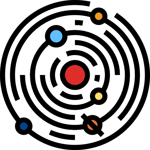 Solar system turkkub Lineal Color icon