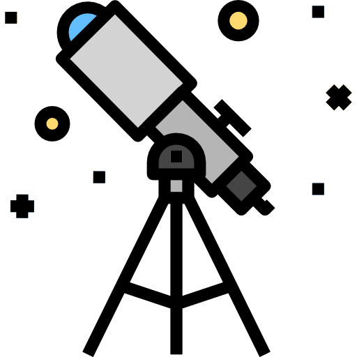 telescópio turkkub Lineal Color Ícone