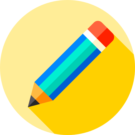Pencil Flat Circular Flat icon