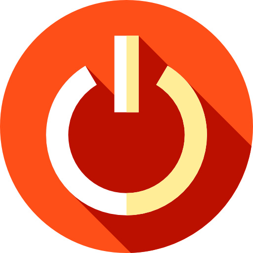 botón de encendido Flat Circular Flat icono