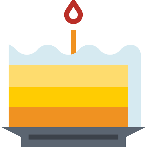tort urodzinowy turkkub Flat ikona