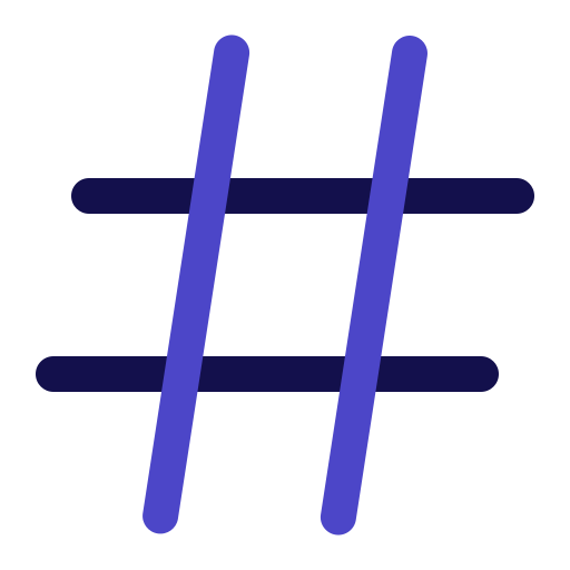 hashtag Generic Blue ikona
