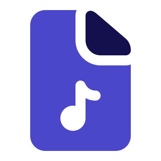 muziek bestand Generic Blue icoon