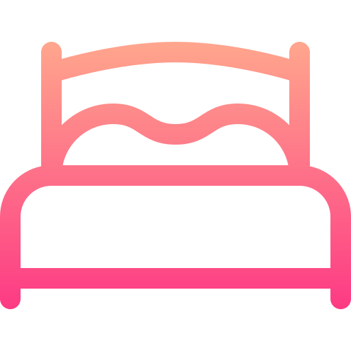 Double bed Basic Gradient Lineal color icon