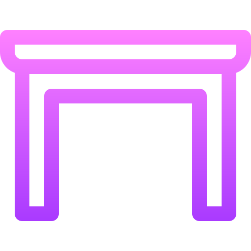 テーブル Basic Gradient Lineal color icon