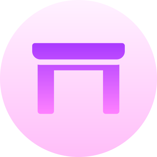 Table Basic Gradient Circular icon